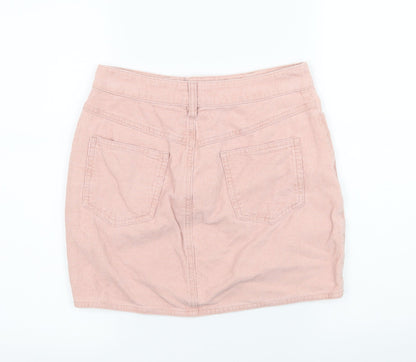 Mistress Rocks Womens Pink  Corduroy A-Line Skirt Size S