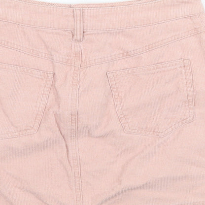 Mistress Rocks Womens Pink  Corduroy A-Line Skirt Size S