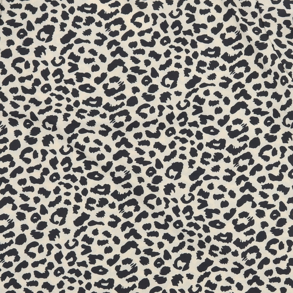 SheIn Womens Brown Animal Print  Basic Blouse Size L