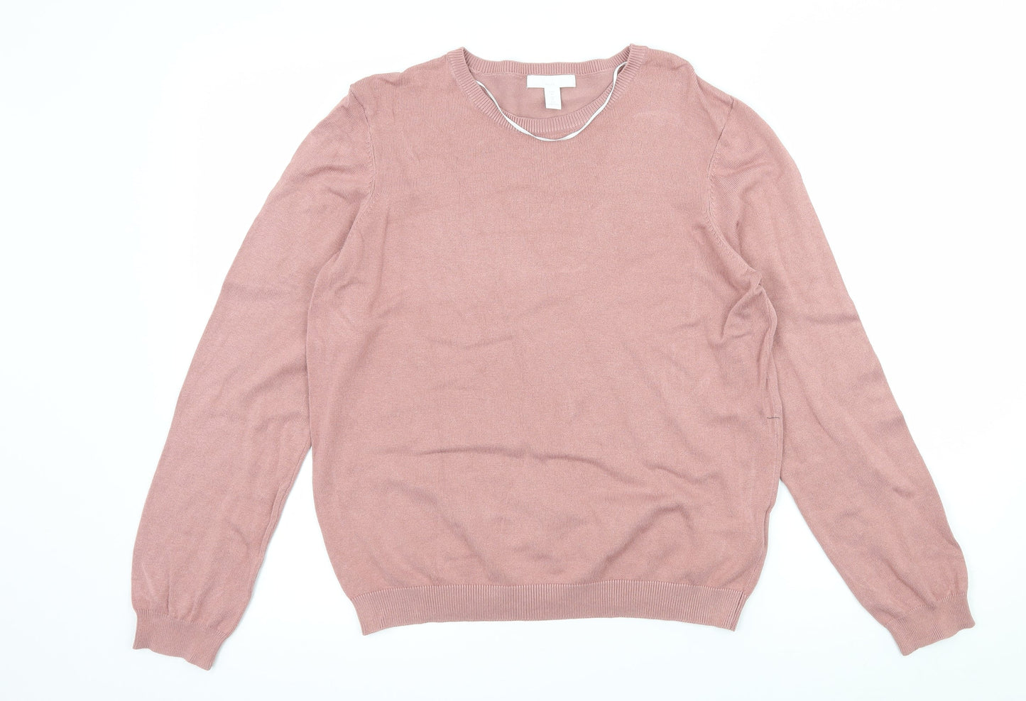 Womens UK Size M H&M Pink Pullover Jumper
