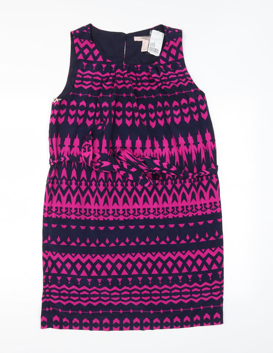 FOREVER 21 Womens Blue Geometric  Shift  Size M