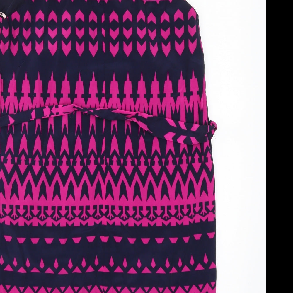 FOREVER 21 Womens Blue Geometric  Shift  Size M