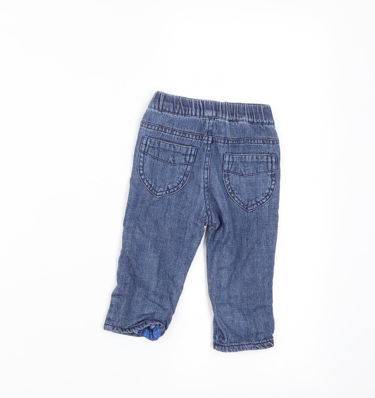 Earlydays Baby Blue  Denim Jogger Trousers Size 3-6 Months