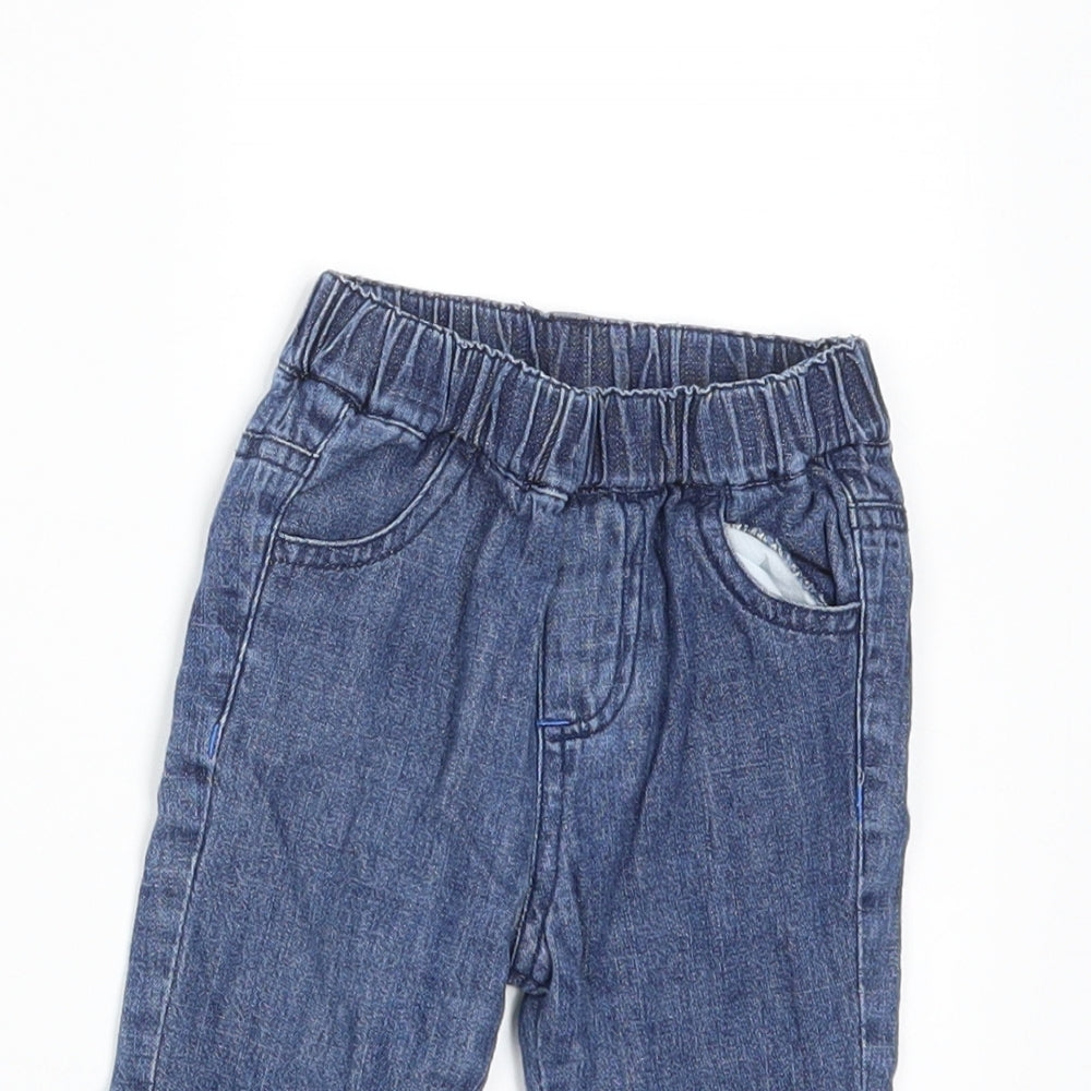 Earlydays Baby Blue  Denim Jogger Trousers Size 3-6 Months