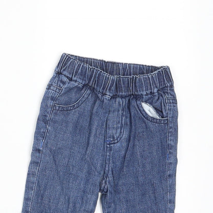 Earlydays Baby Blue  Denim Jogger Trousers Size 3-6 Months