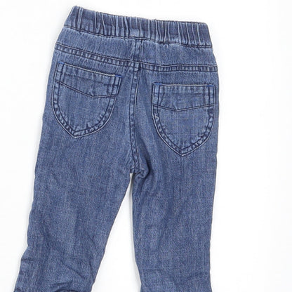 Earlydays Baby Blue  Denim Jogger Trousers Size 3-6 Months