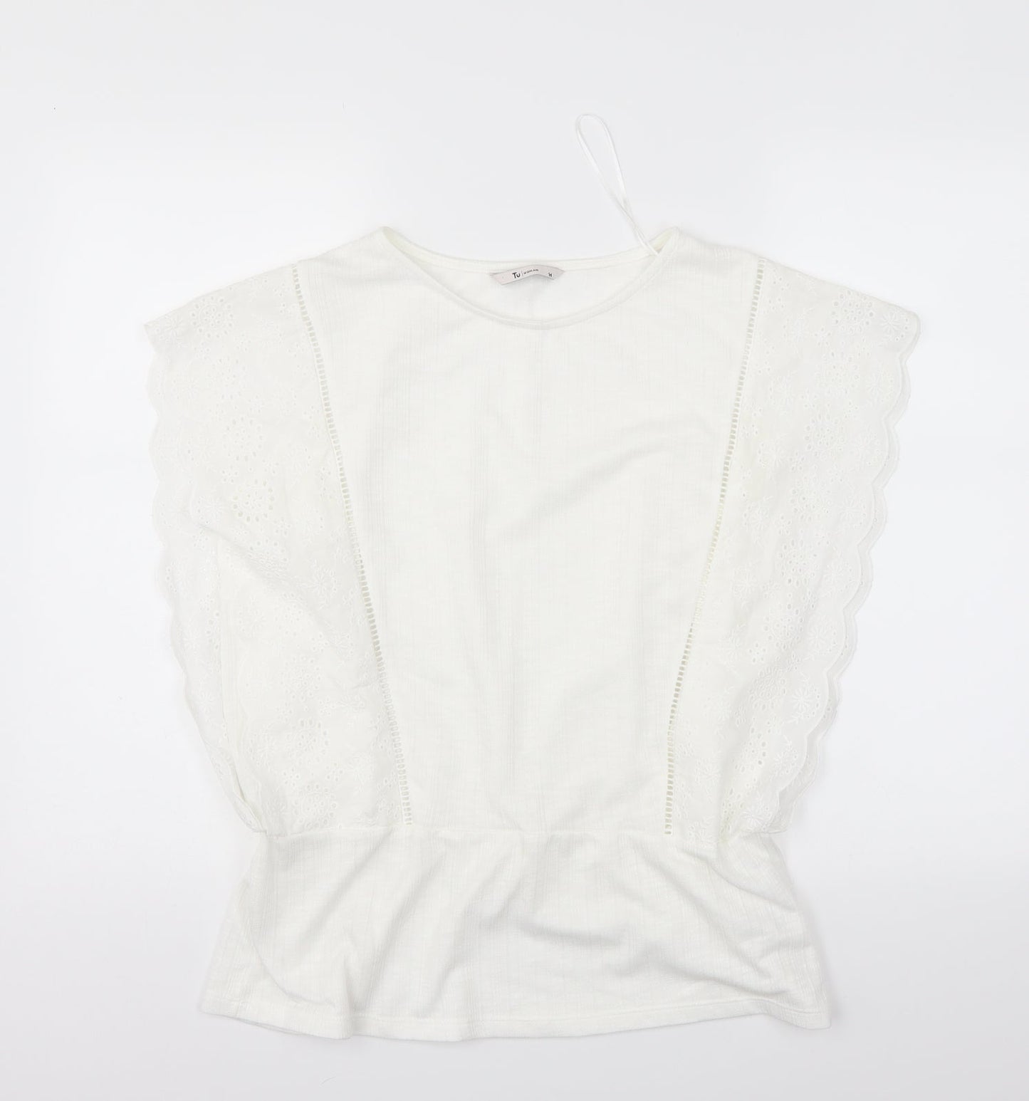 TU Womens White   Basic T-Shirt Size 14