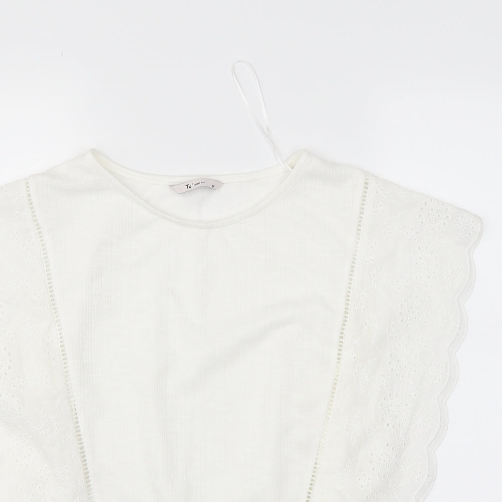 TU Womens White   Basic T-Shirt Size 14