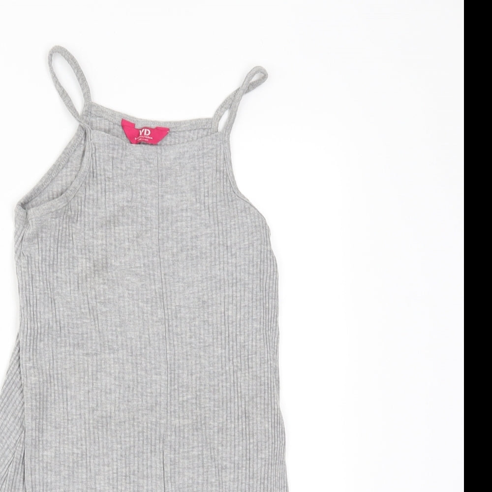 Young Dimension Girls Grey   T-Shirt Dress  Size 8-9 Years