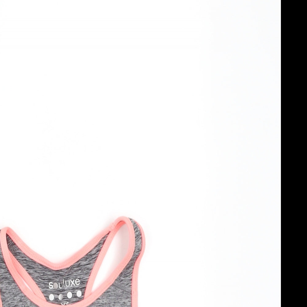 Matalan Girls Grey   Cropped T-Shirt Size 6-7 Years