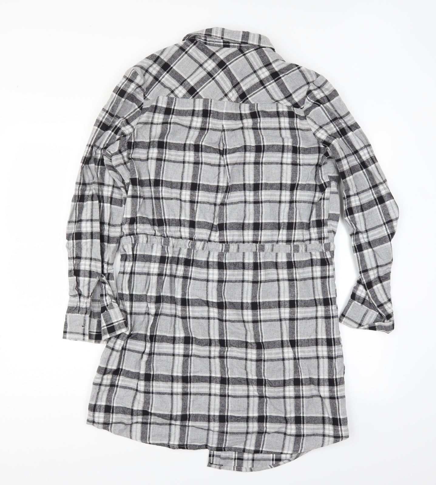 Primark Womens Grey Check  Shirt Dress    - `