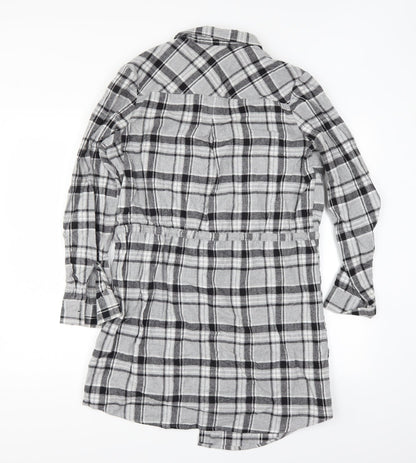 Primark Womens Grey Check  Shirt Dress    - `