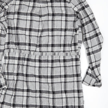 Primark Womens Grey Check  Shirt Dress    - `