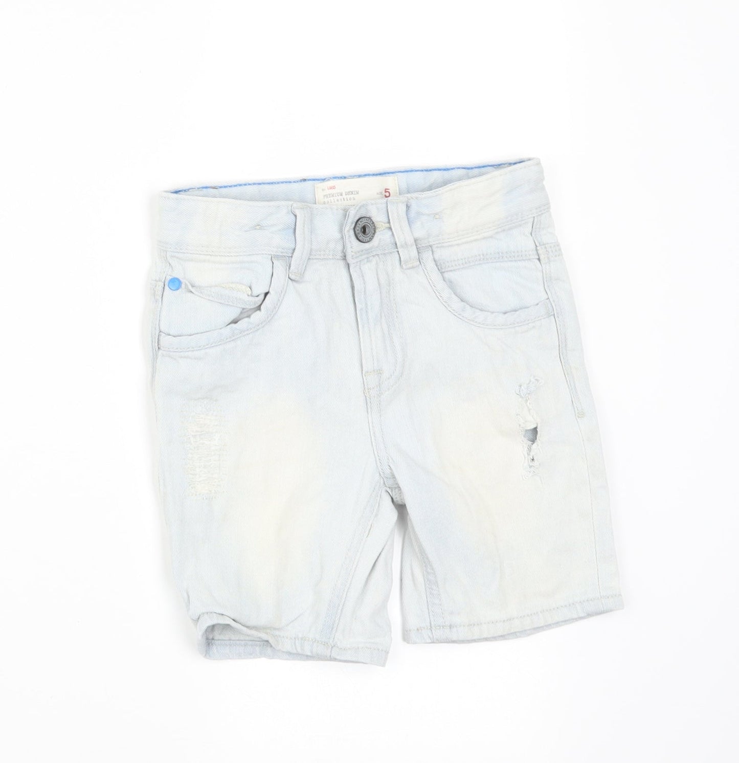 Matalan Boys Blue  Denim Chino Shorts Size 5 Years