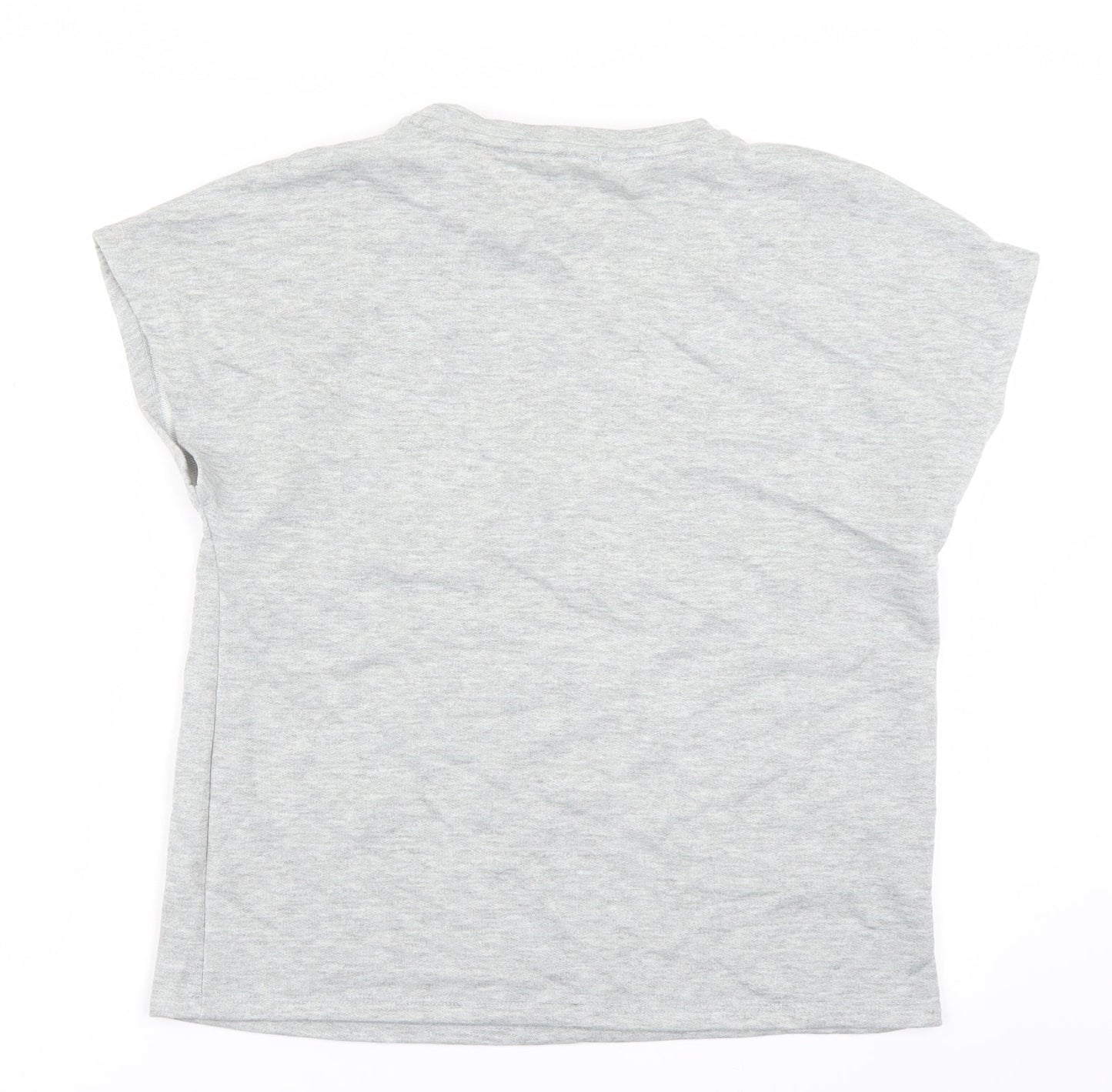 Jeff & Co Womens Grey   Basic T-Shirt Size 10