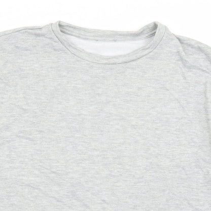 Jeff & Co Womens Grey   Basic T-Shirt Size 10