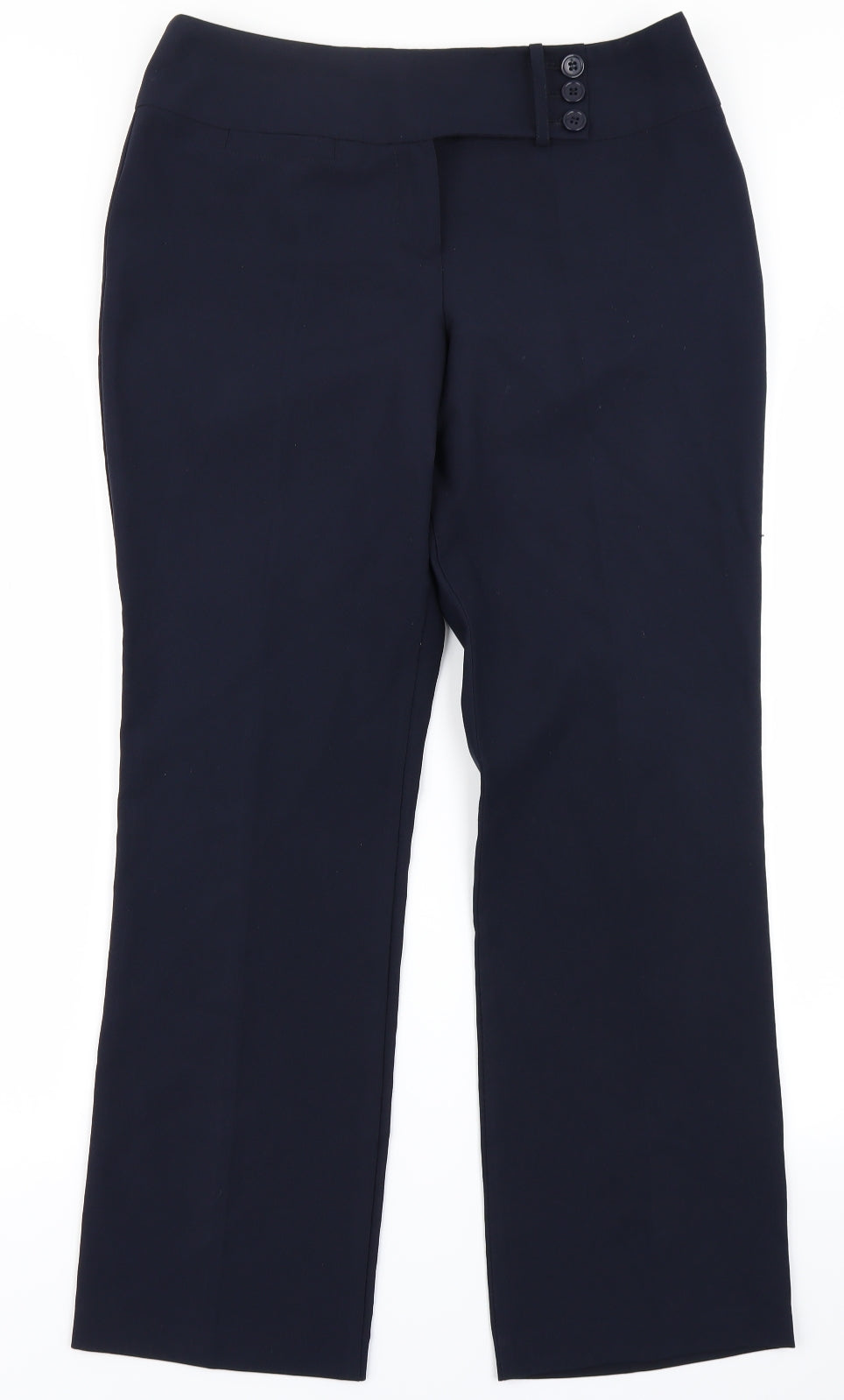 Womens UK Size 12 Marks & Spencer Regular Fit  Blue Trousers