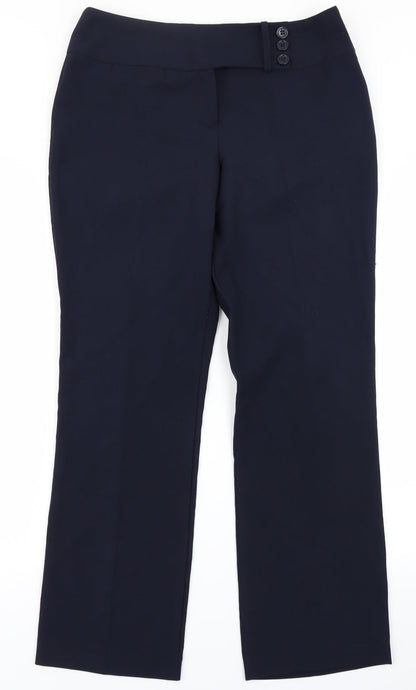 Womens UK Size 12 Marks & Spencer Regular Fit  Blue Trousers