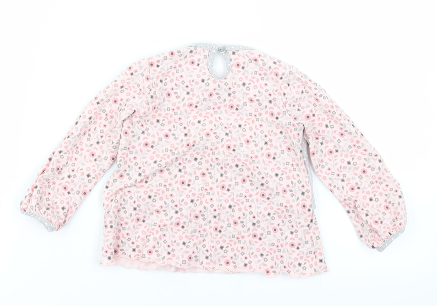 George Girls Pink Floral  Basic T-Shirt Size 9-12 Months