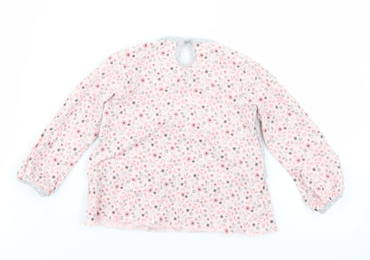 George Girls Pink Floral  Basic T-Shirt Size 9-12 Months