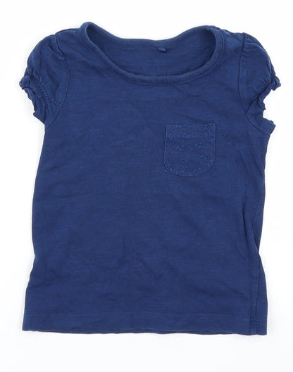 George Girls Blue   Basic T-Shirt Size 2-3 Years
