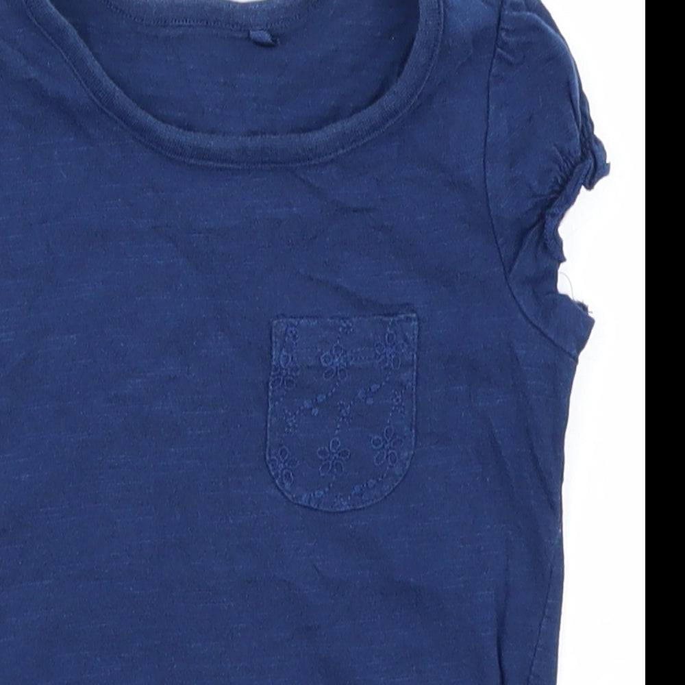 George Girls Blue   Basic T-Shirt Size 2-3 Years