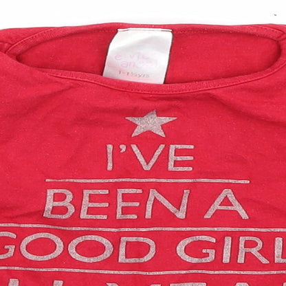 e-vie angel Girls Red   Basic T-Shirt Size 12-18 Months  - Christmas Tshirt