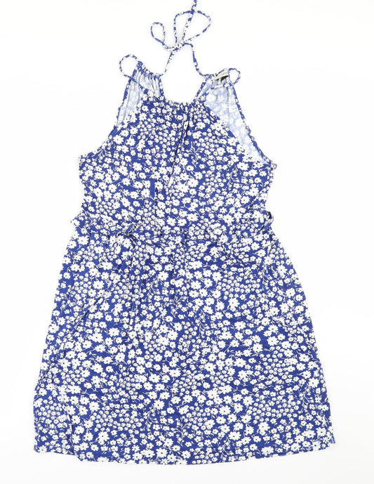 George Womens Blue Floral  Skater Dress  Size XS