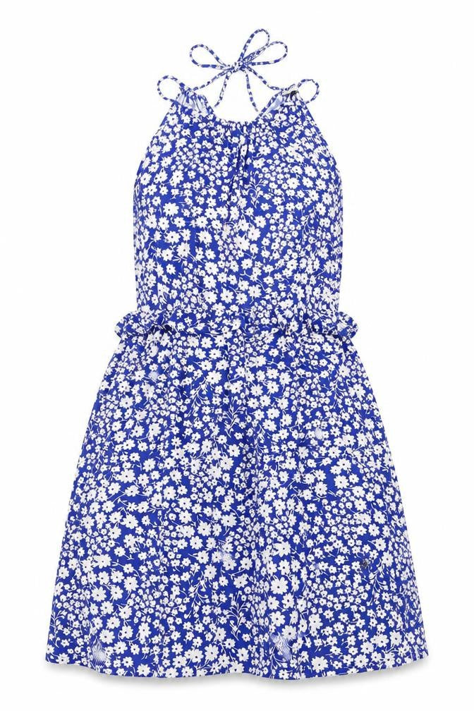 George Womens Blue Floral  Skater Dress  Size XS