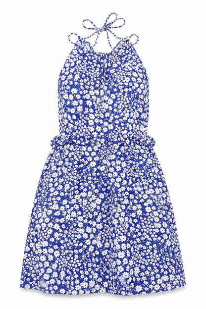 George Womens Blue Floral  Skater Dress  Size XS