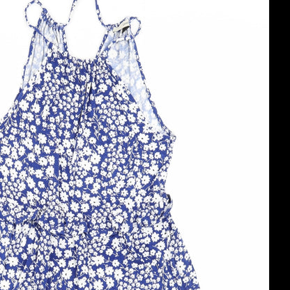 George Womens Blue Floral  Skater Dress  Size XS