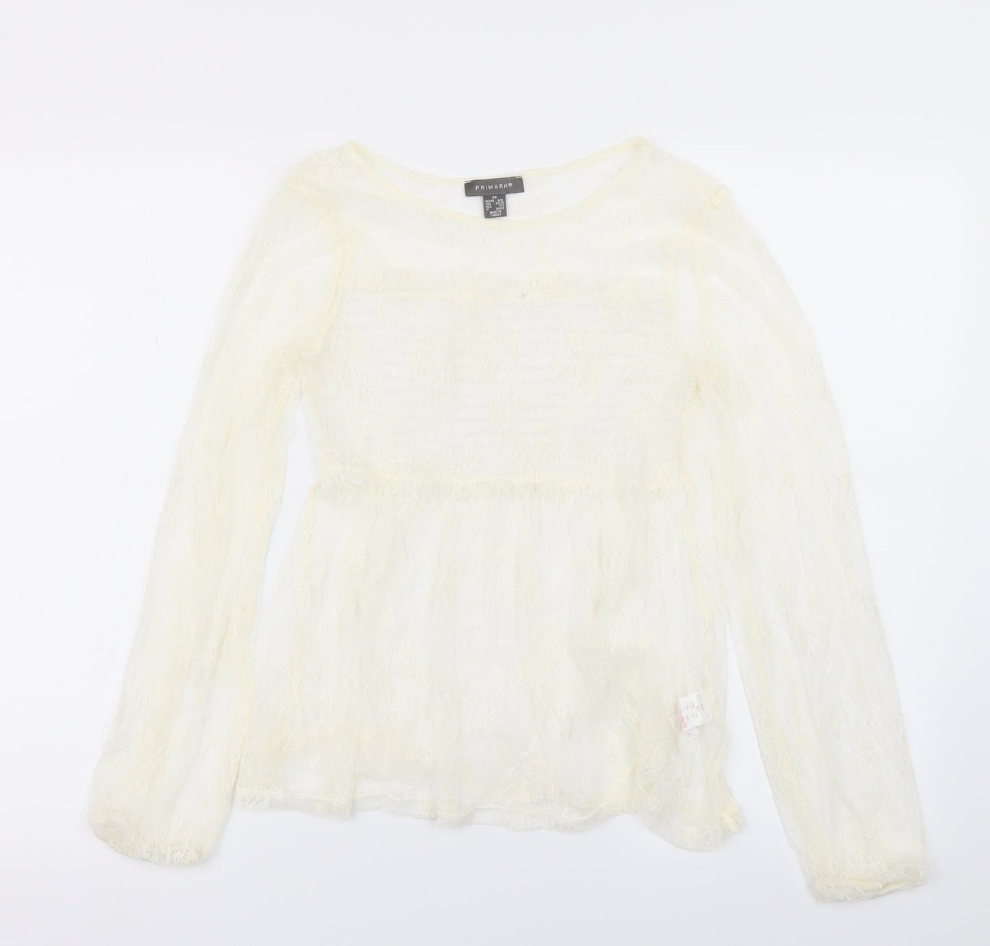 Primark Womens Ivory Floral  Basic Blouse Size XS