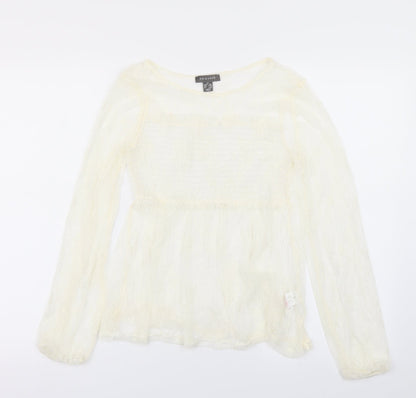 Primark Womens Ivory Floral  Basic Blouse Size XS