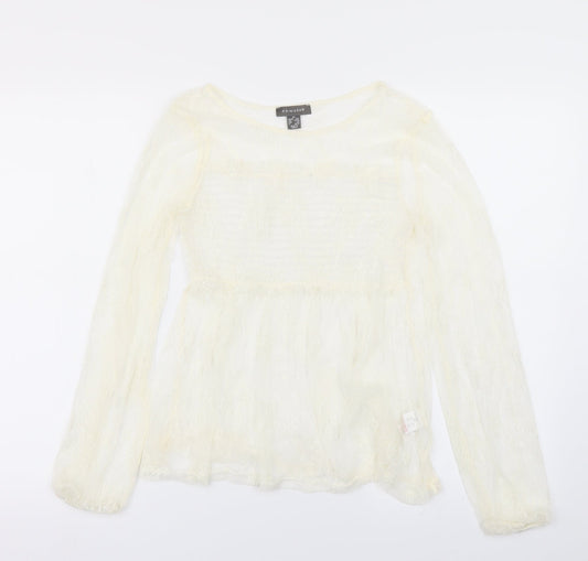Primark Womens Ivory Floral  Basic Blouse Size XS