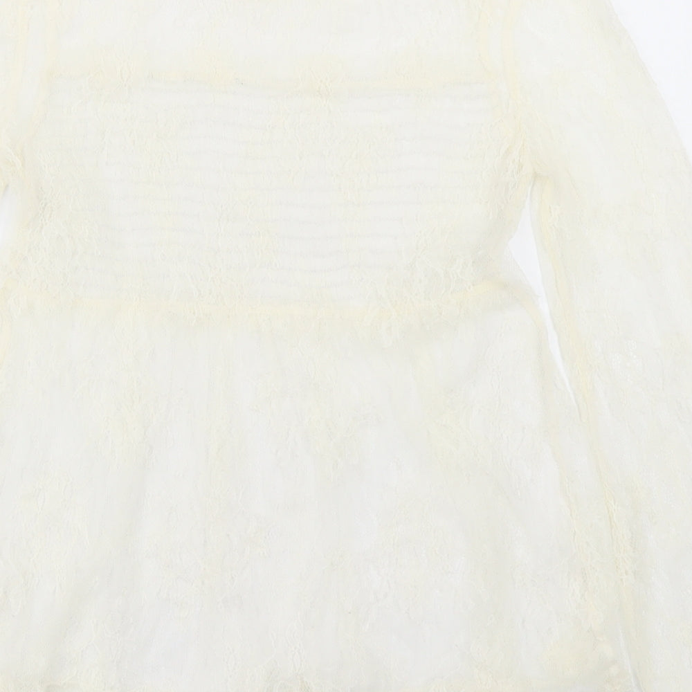 Primark Womens Ivory Floral  Basic Blouse Size XS