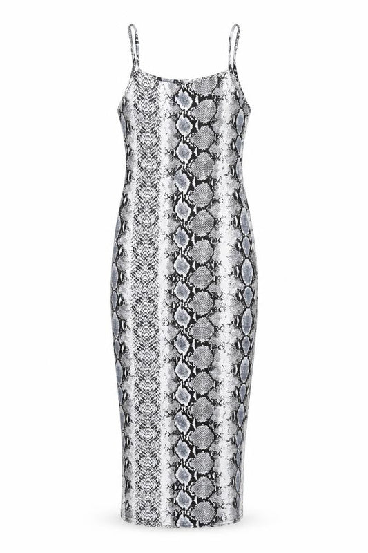 Femme Luxe Womens Black Animal Print  Bodycon  Size 6