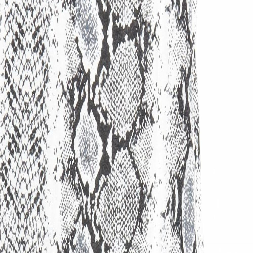 Femme Luxe Womens Black Animal Print  Bodycon  Size 6