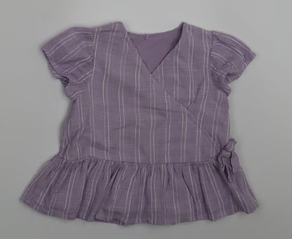 George Girls Purple   Basic Dress Shirt Size 3 Years