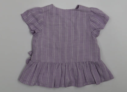 George Girls Purple   Basic Dress Shirt Size 3 Years