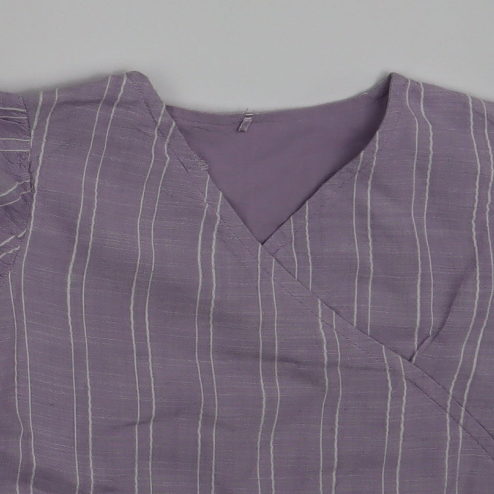 George Girls Purple   Basic Dress Shirt Size 3 Years