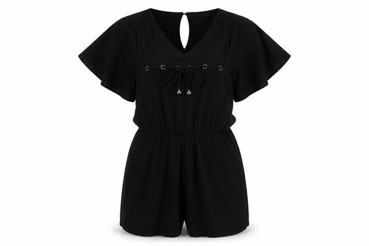 Miss Selfridge Womens Black   Bodysuit One-Piece Size 10
