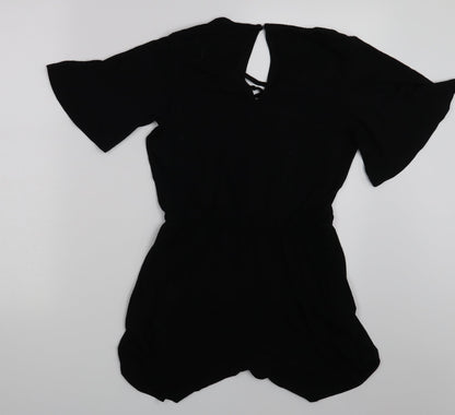 Miss Selfridge Womens Black   Bodysuit One-Piece Size 10