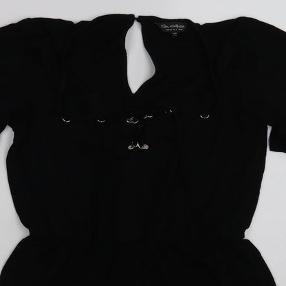 Miss Selfridge Womens Black   Bodysuit One-Piece Size 10