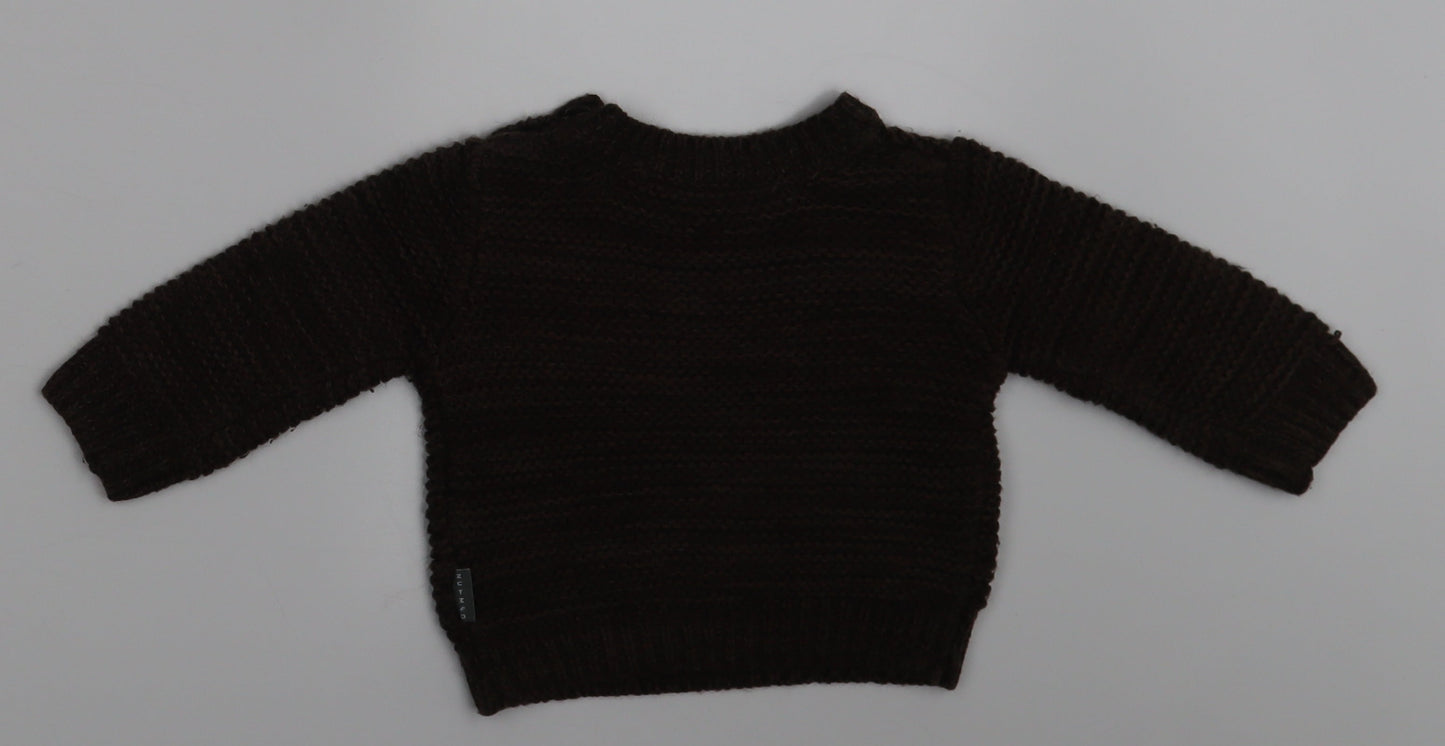 Nutmeg Baby Brown   Pullover Jumper Size 0-3 Months  - SMILE