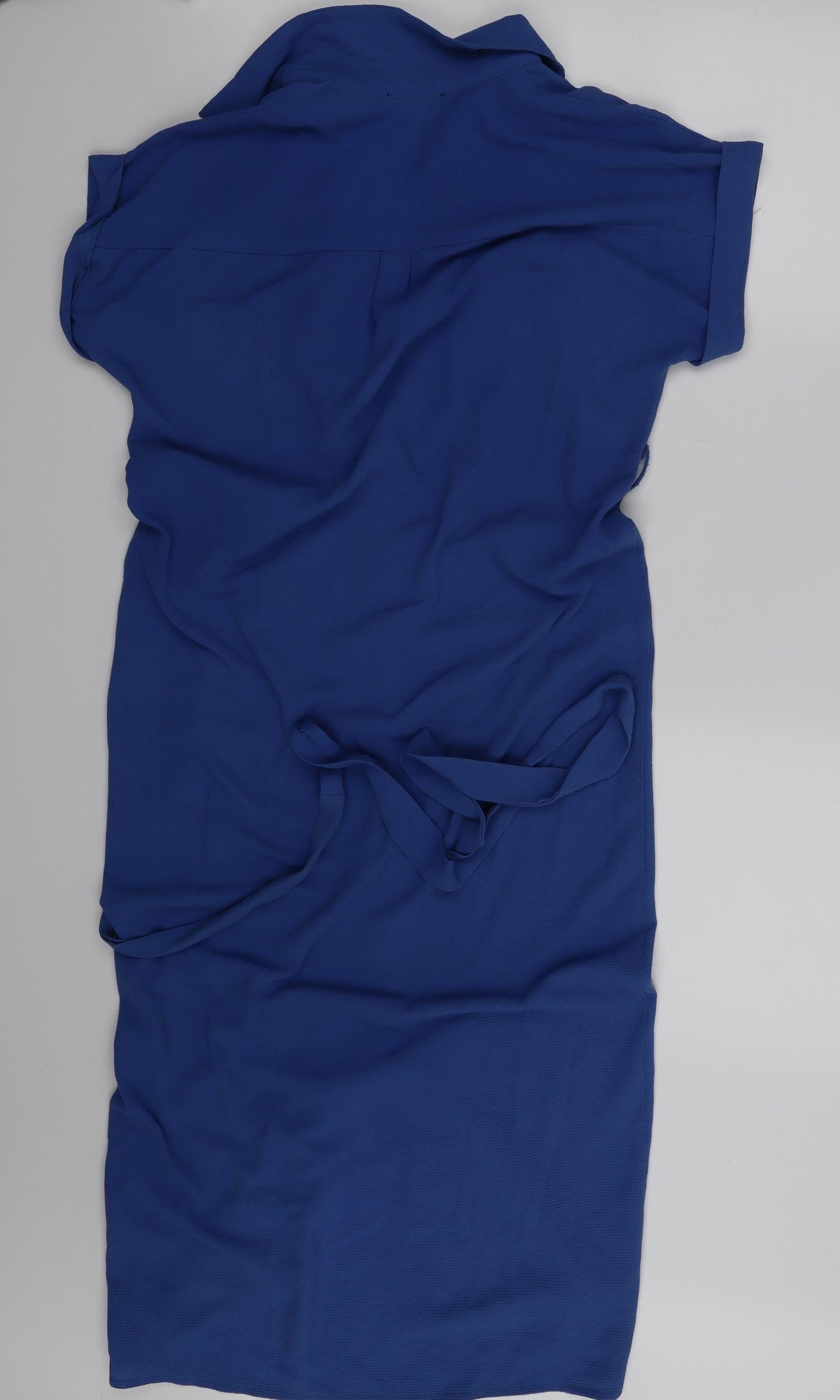 Womens UK Size 4 New Look Blue Basic Button-Up