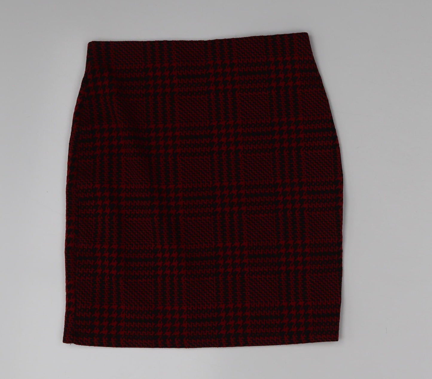 New Look Womens Red Geometric  A-Line Skirt Size 6