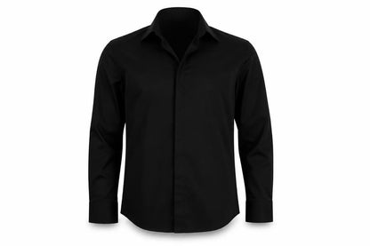 Womens UK Size 12 Preworn Black Basic Button-Up