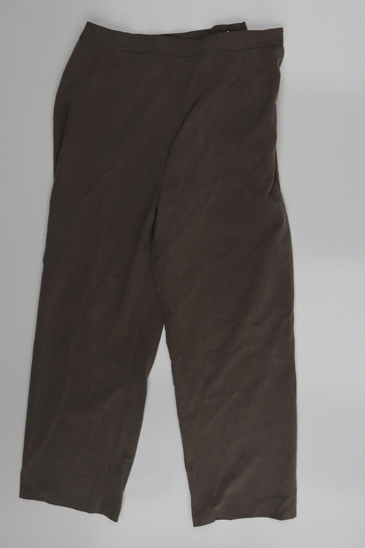 Womens UK Size 16 Sarah Hamilton Regular Fit  Brown Trousers