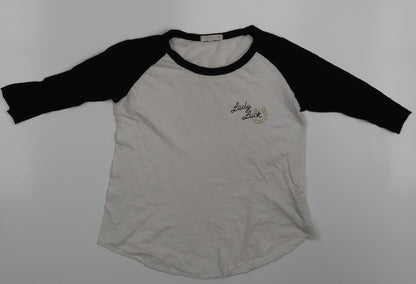 Truly Madly Deeply Womens White   Basic T-Shirt Size XS