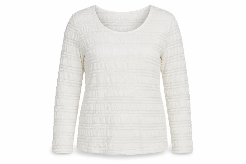 Womens UK Size 14 Limited Ivory Basic T-Shirt